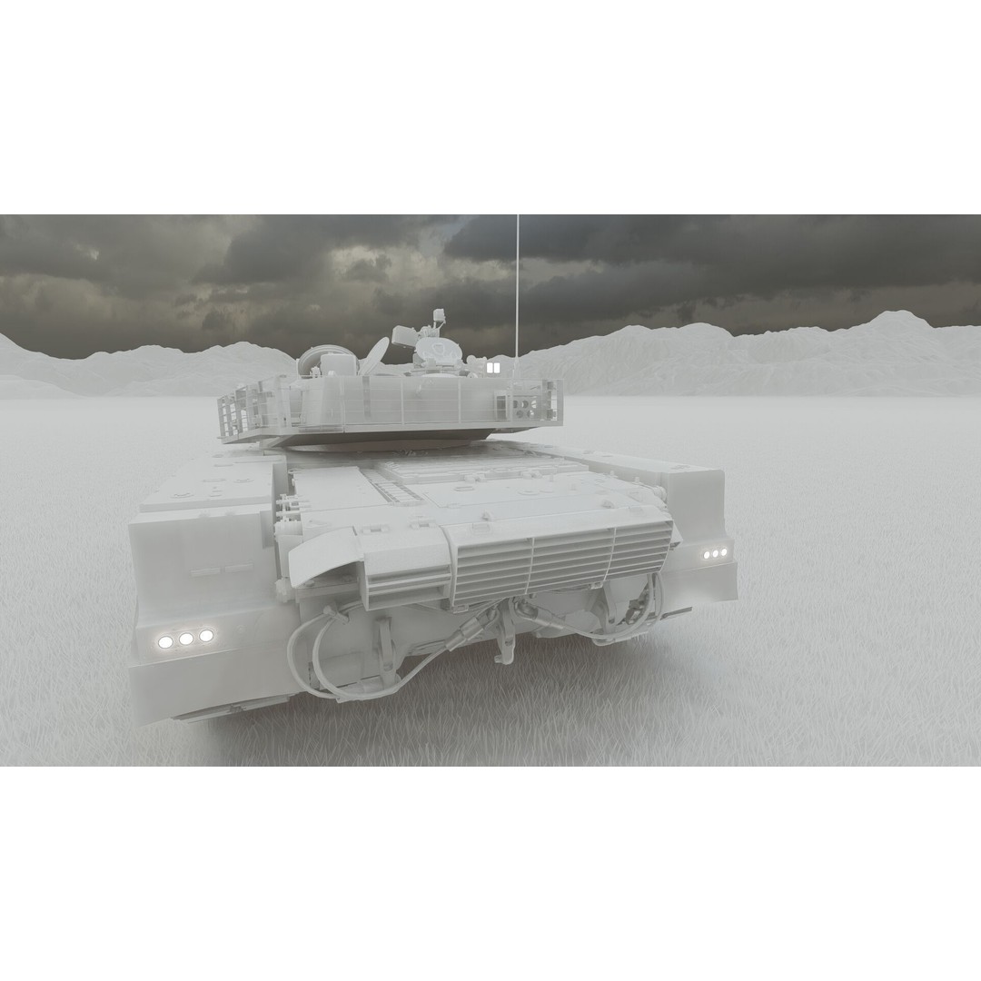 VT-1A MBT-2000 3D Model – Detailed Military Tank with Interior - View 38