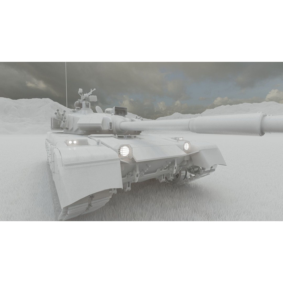 VT-1A MBT-2000 3D Model – Detailed Military Tank with Interior - View 42