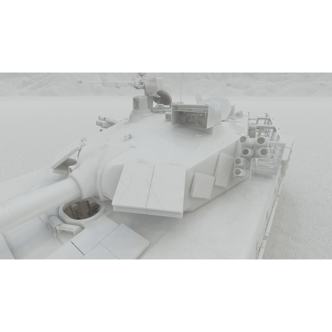 VT-1A MBT-2000 3D Model – Detailed Military Tank with Interior - View 43