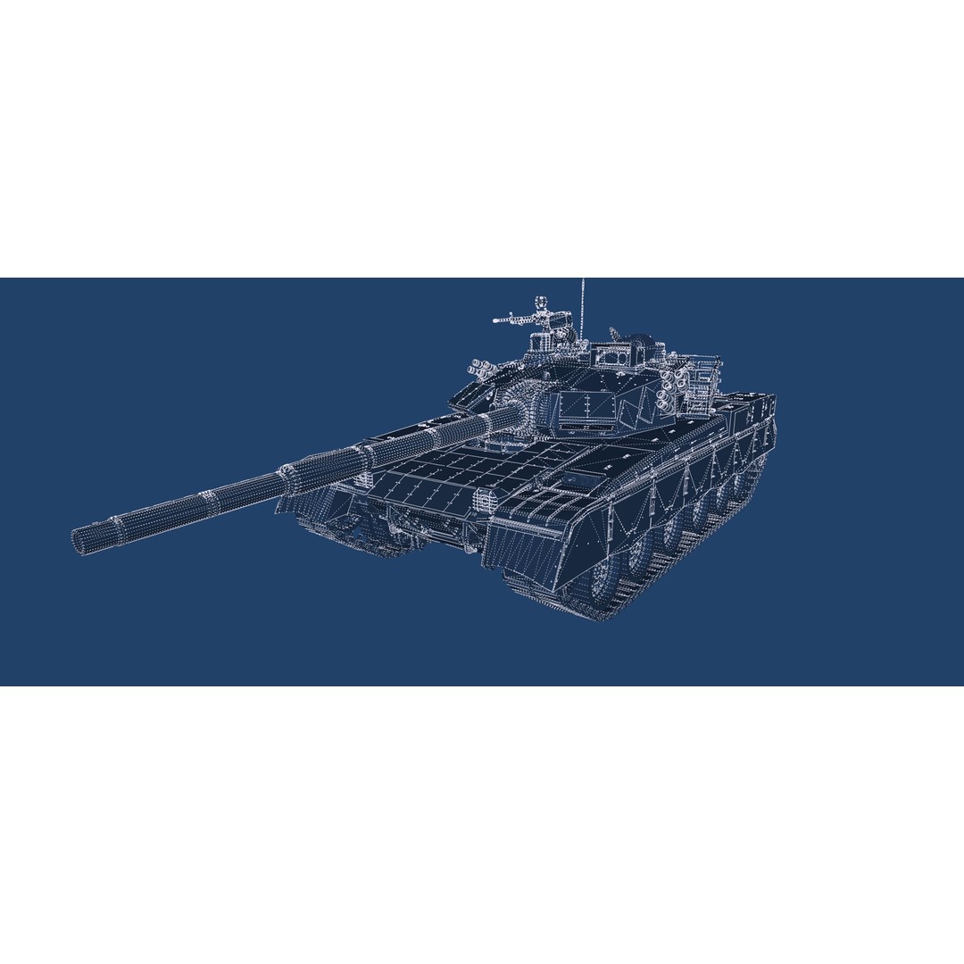 VT-1A MBT-2000 3D Model – Detailed Military Tank with Interior - View 47