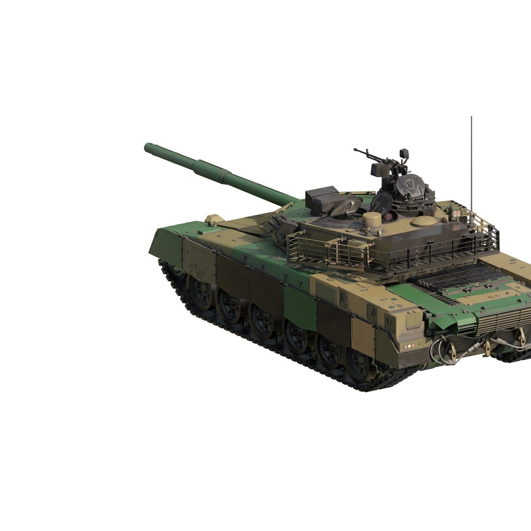 VT-1A MBT-2000 3D Model – Detailed Military Tank with Interior - View 8