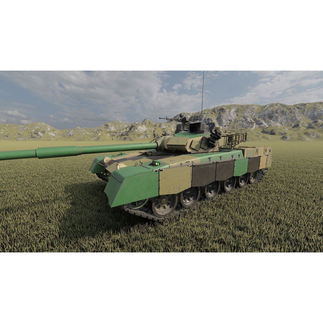 VT-1A MBT-2000 3D Model – Detailed Military Tank with Interior - View 9