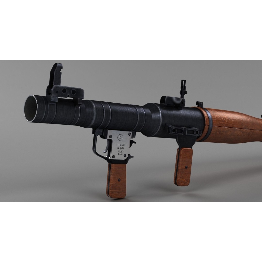 RPG-7 Rocket Launcher 3D Model – High Poly Game Asset, FBX, OBJ - View 10