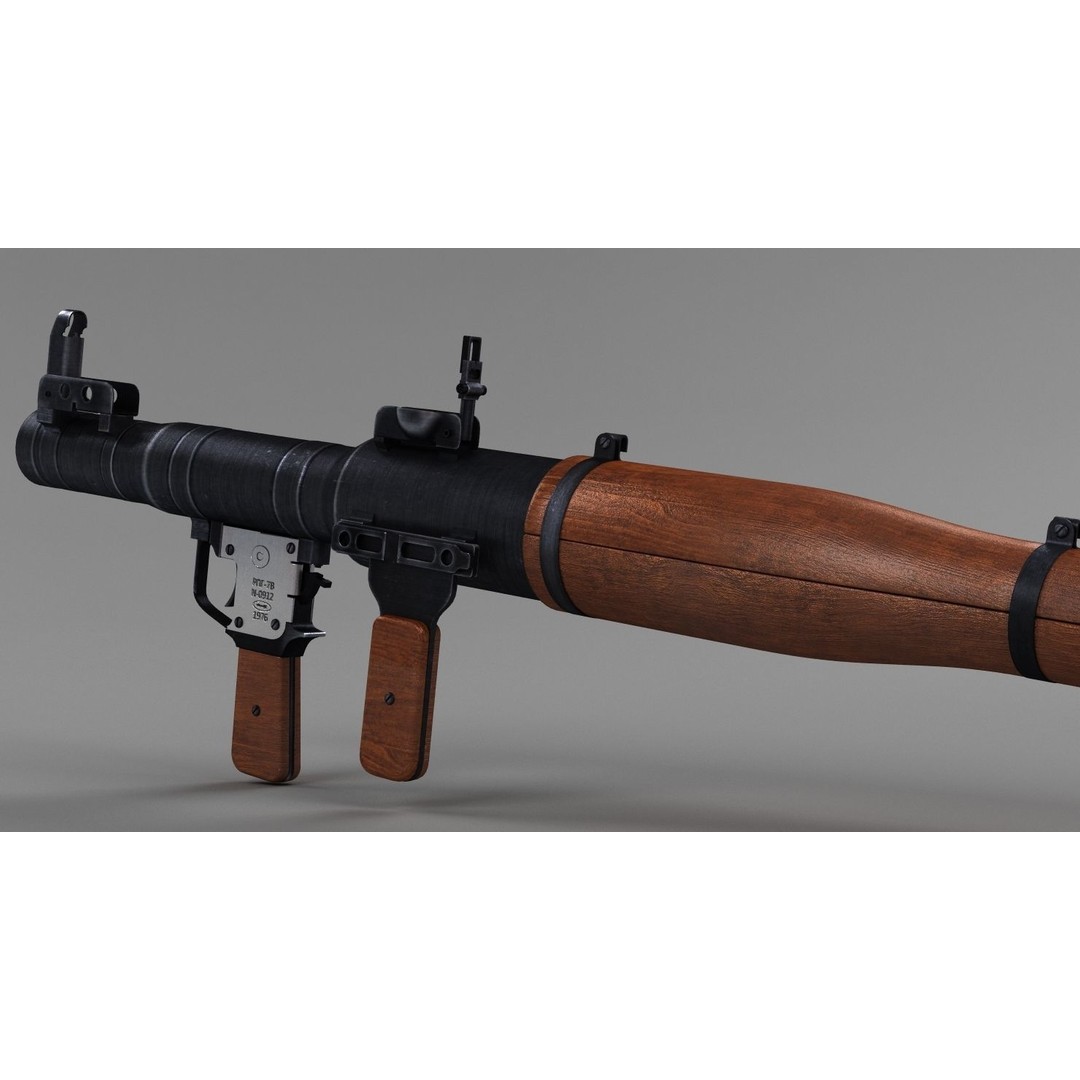 RPG-7 Rocket Launcher 3D Model – High Poly Game Asset, FBX, OBJ - View 11
