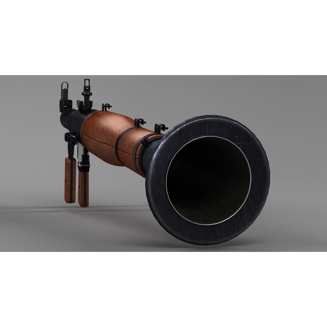 RPG-7 Rocket Launcher 3D Model – High Poly Game Asset, FBX, OBJ - View 12