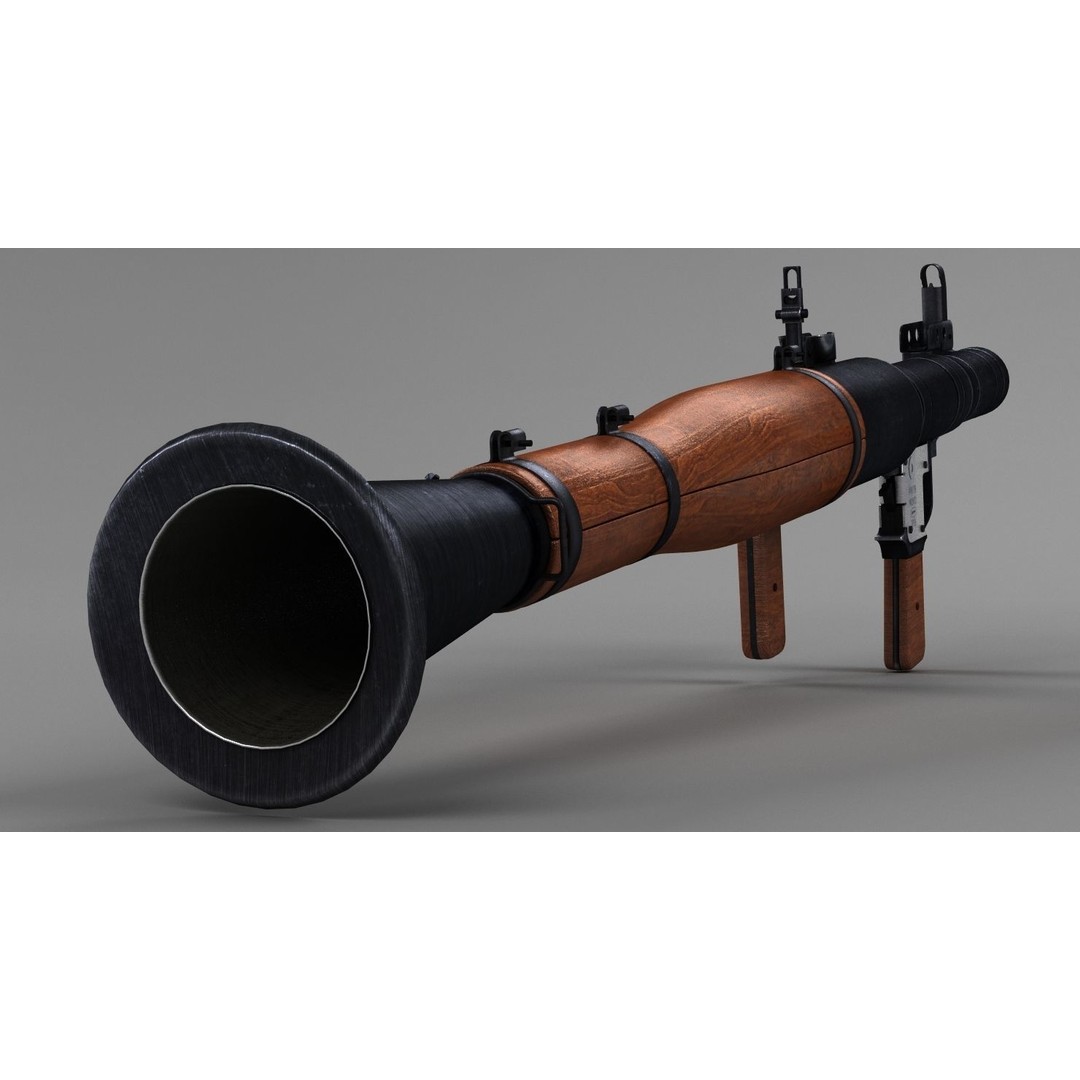 RPG-7 Rocket Launcher 3D Model – High Poly Game Asset, FBX, OBJ - View 13