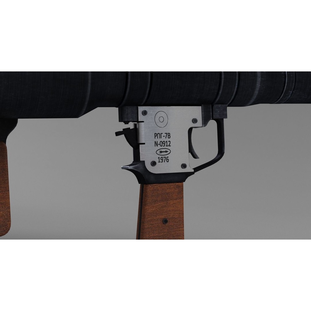 RPG-7 Rocket Launcher 3D Model – High Poly Game Asset, FBX, OBJ - View 17