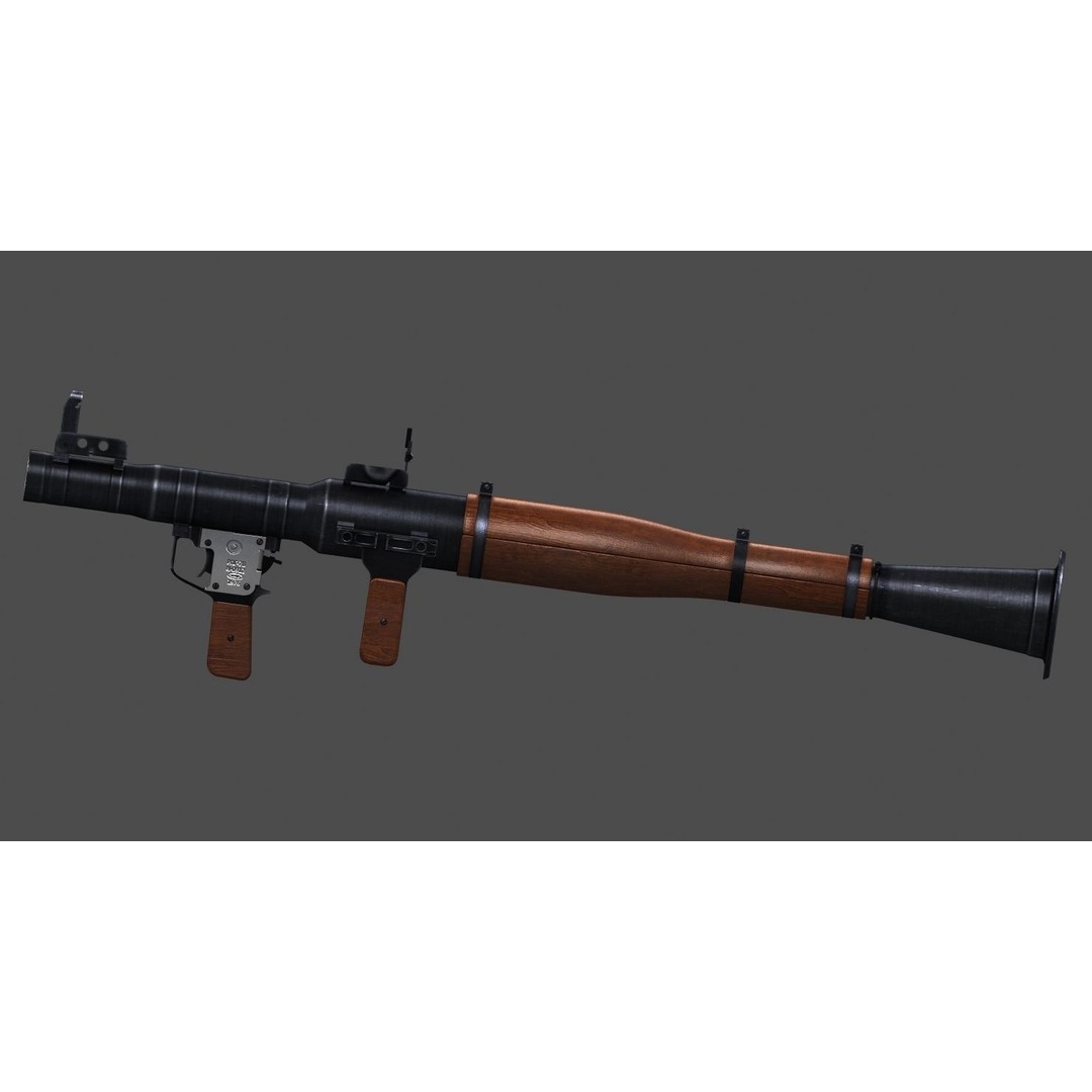 RPG-7 Rocket Launcher 3D Model – High Poly Game Asset, FBX, OBJ - View 23