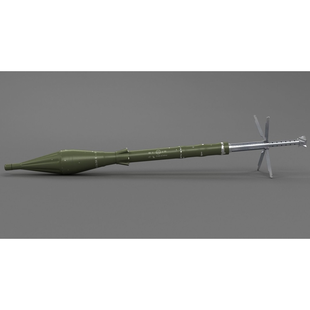 RPG-7 Rocket Launcher 3D Model – High Poly Game Asset, FBX, OBJ - View 25