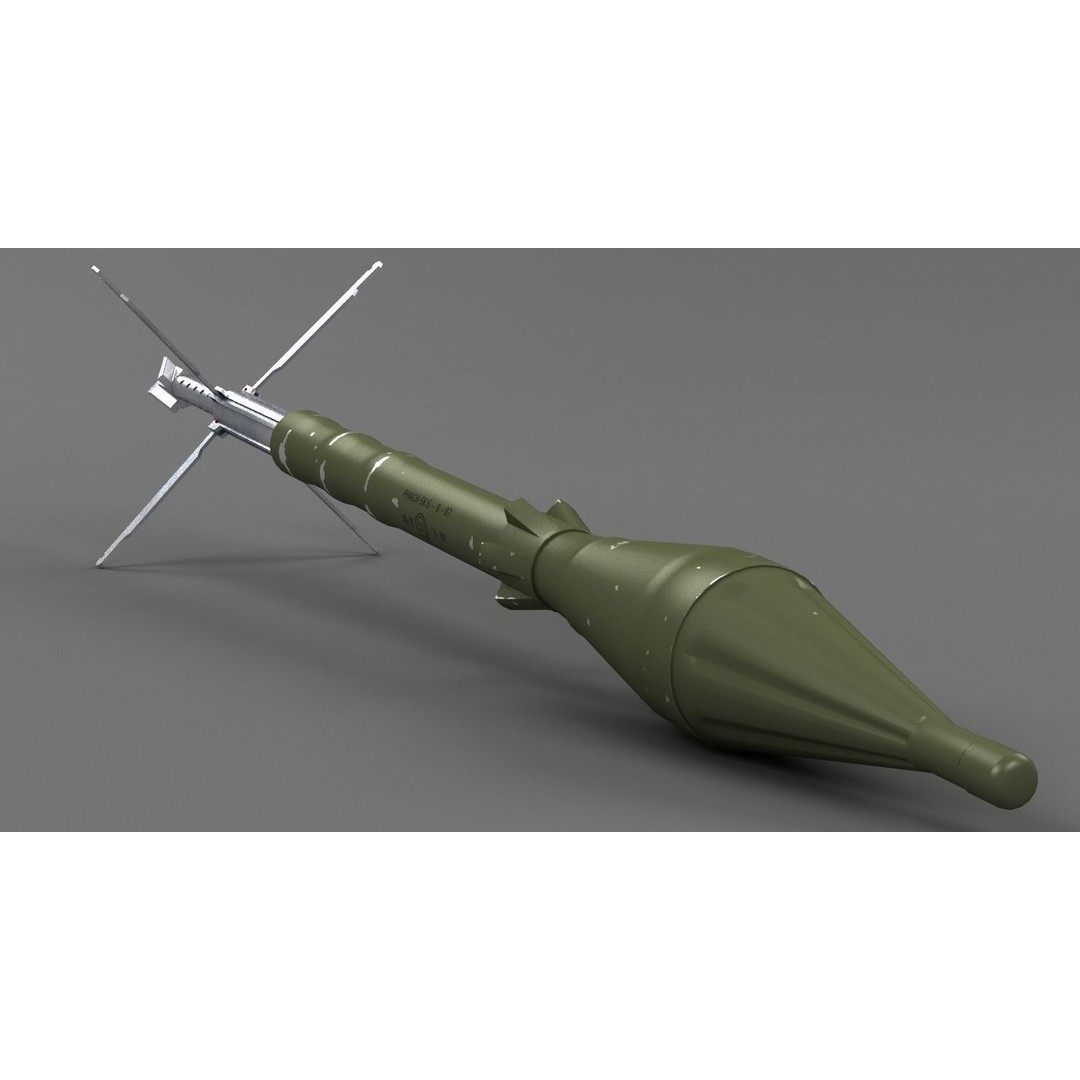 RPG-7 Rocket Launcher 3D Model – High Poly Game Asset, FBX, OBJ - View 27