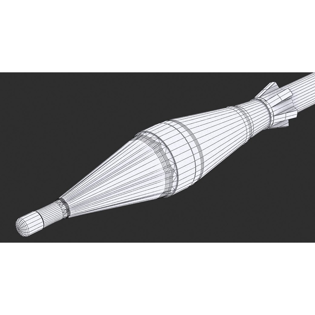 RPG-7 Rocket Launcher 3D Model – High Poly Game Asset, FBX, OBJ - View 38