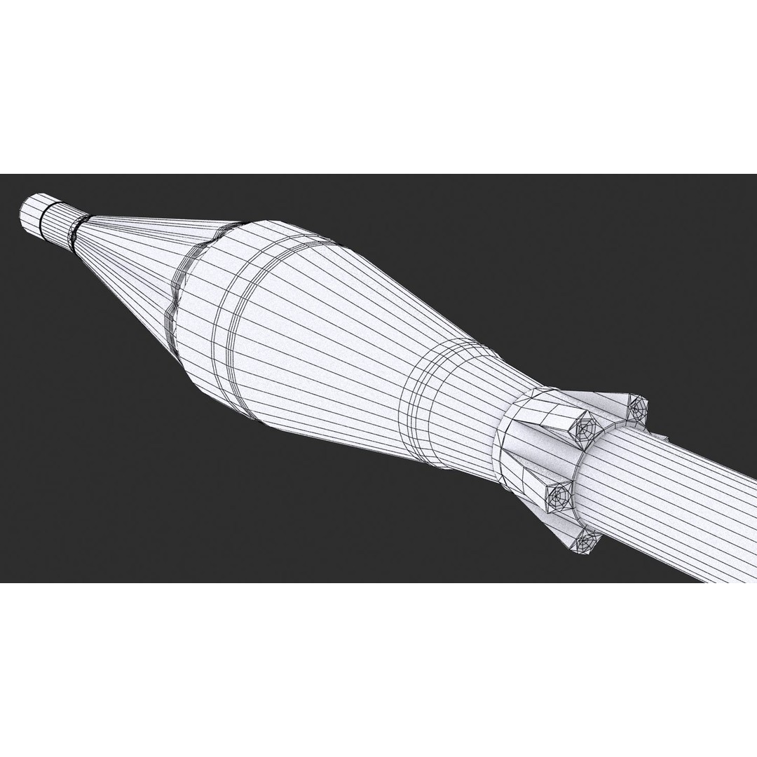RPG-7 Rocket Launcher 3D Model – High Poly Game Asset, FBX, OBJ - View 39