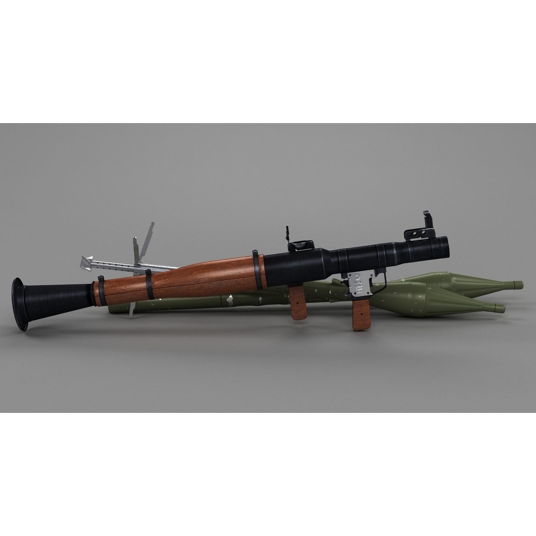 RPG-7 Rocket Launcher 3D Model – High Poly Game Asset, FBX, OBJ - View 8