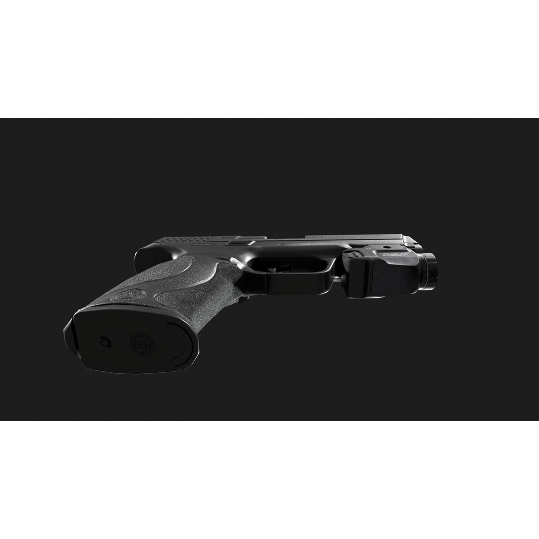 Streamlight TLR7 3D Model – Low Poly Tactical Handgun Light, FBX - View 18