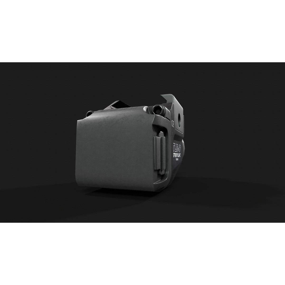 Streamlight TLR7 3D Model – Low Poly Tactical Handgun Light, FBX - View 7