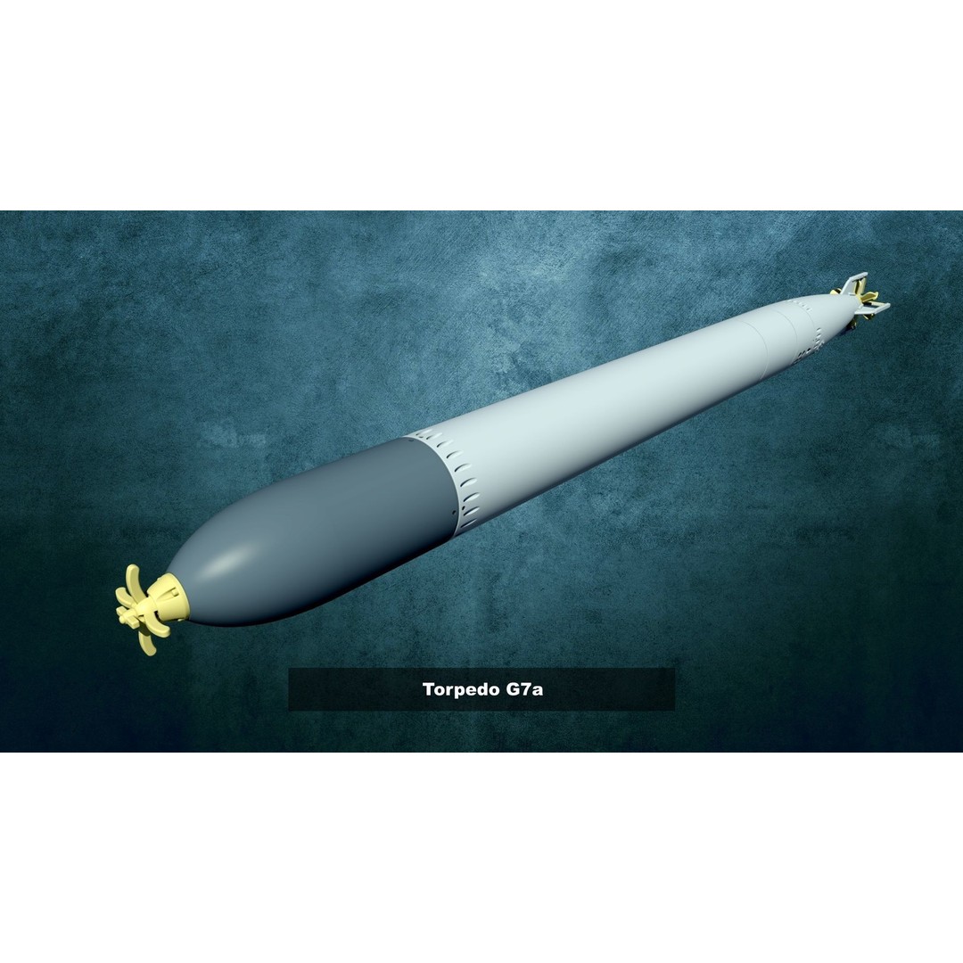 U-Boot TYP VIID 3D Model – Detailed WWII Submarine, FBX & OBJ Formats - View 15