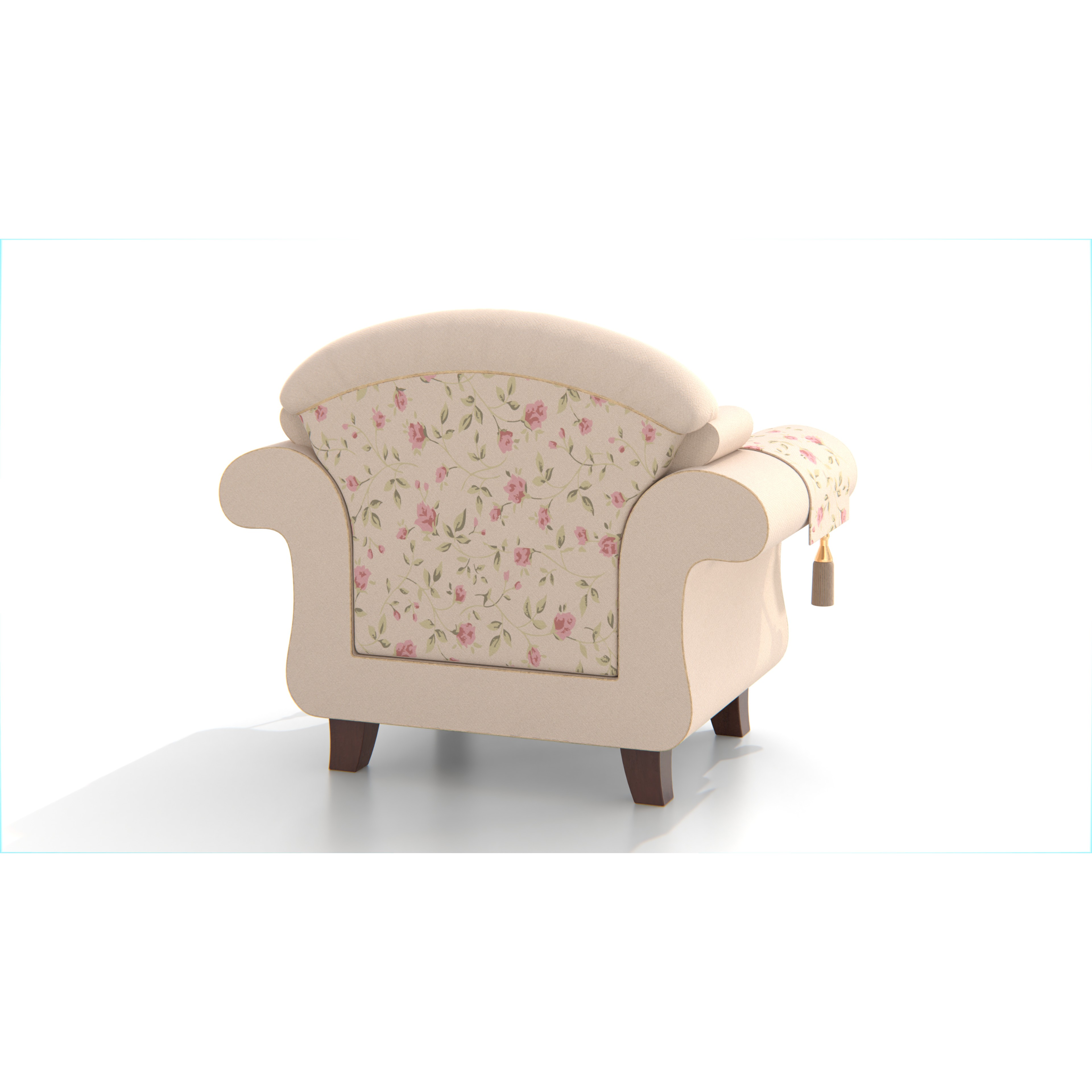 Vintage Armchair - Low-Poly Game-Ready 3D Model