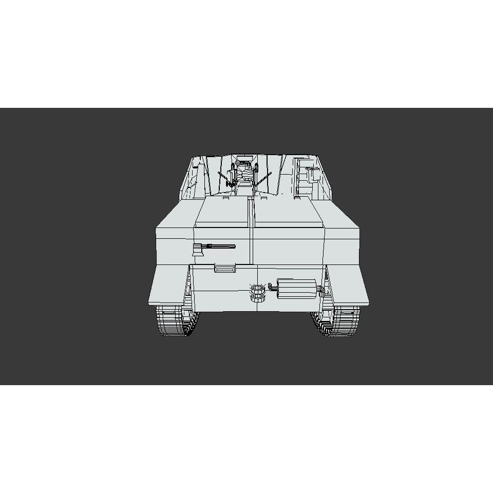 SdKFz 131 Marder II Tank 3D Model – Low Poly Cartoon Military Vehicle, FBX - View 16