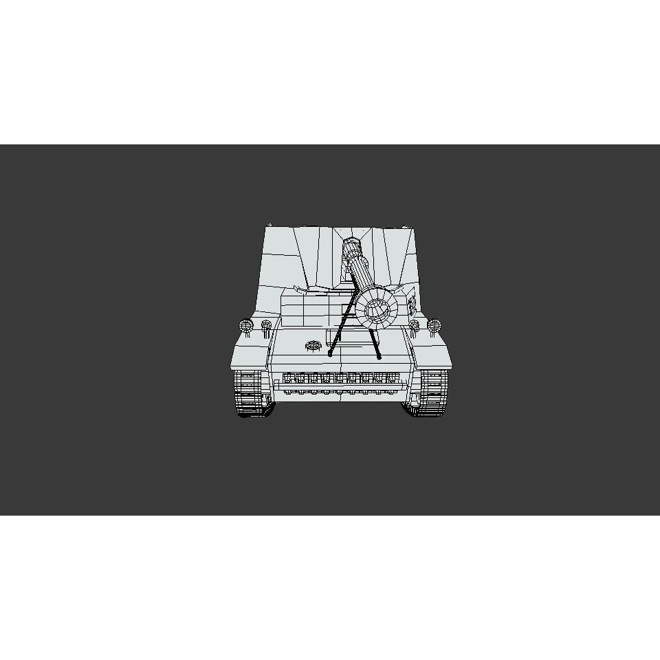 SdKFz 131 Marder II Tank 3D Model – Low Poly Cartoon Military Vehicle, FBX - View 20
