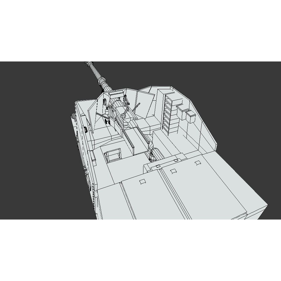 SdKFz 131 Marder II Tank 3D Model – Low Poly Cartoon Military Vehicle, FBX - View 21