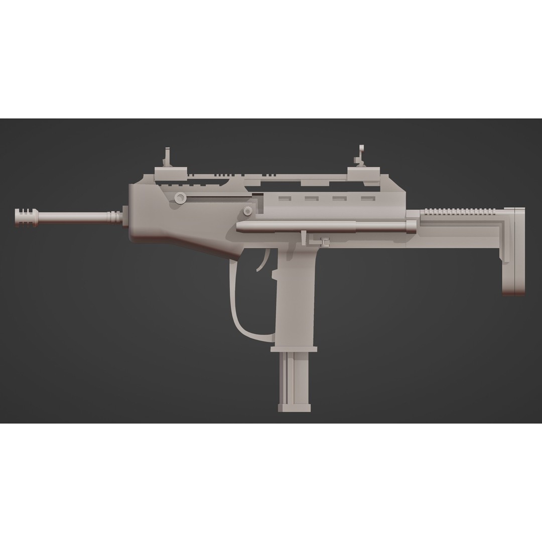 VIPER 72M SMG 3D Model – Low Poly Rigged Game Asset, FBX - View 12