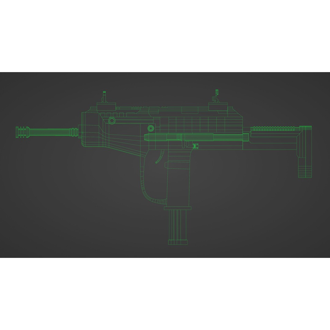 VIPER 72M SMG 3D Model – Low Poly Rigged Game Asset, FBX - View 13