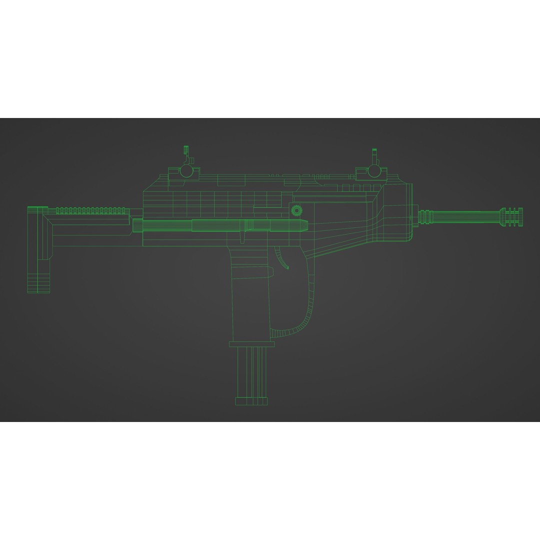 VIPER 72M SMG 3D Model – Low Poly Rigged Game Asset, FBX - View 18