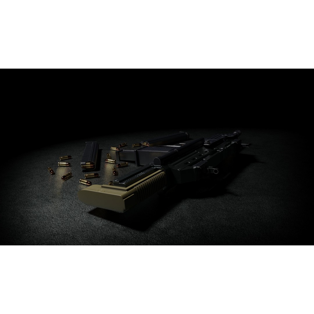 VIPER 72M SMG 3D Model – Low Poly Rigged Game Asset, FBX - View 6