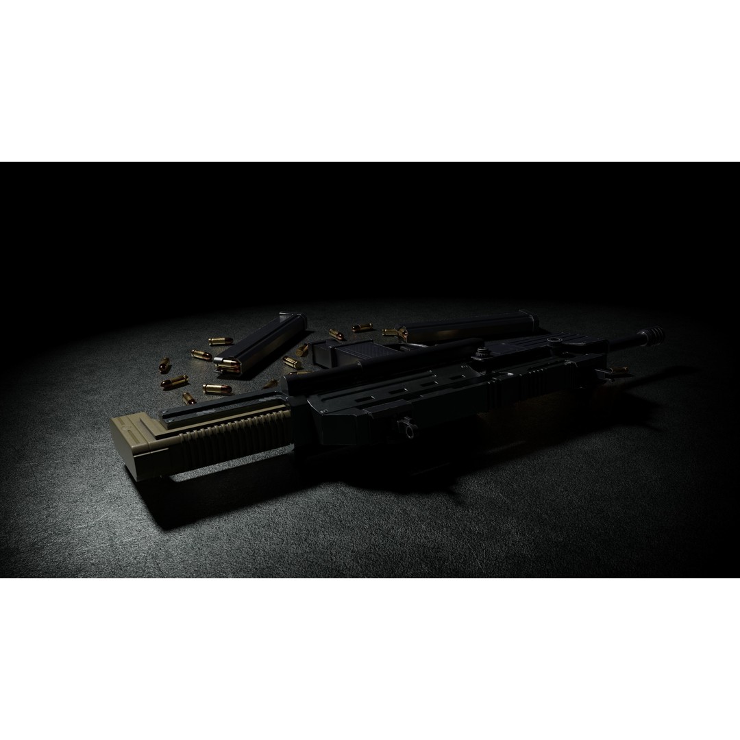 VIPER 72M SMG 3D Model – Low Poly Rigged Game Asset, FBX - View 7