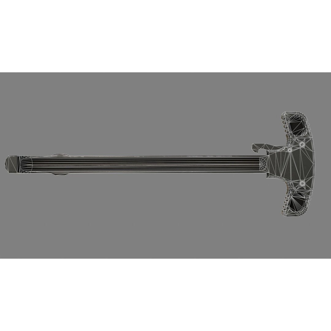 GRIP-N-RIP Charging Handle 3D Model – Low Poly Game Ready Replica, FBX
