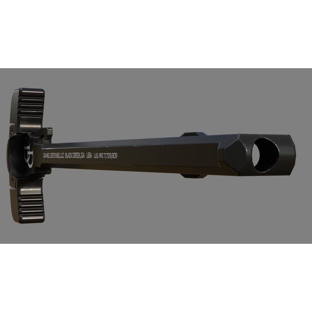 GRIP-N-RIP Charging Handle 3D Model – Low Poly Game Ready Replica, FBX - View 10