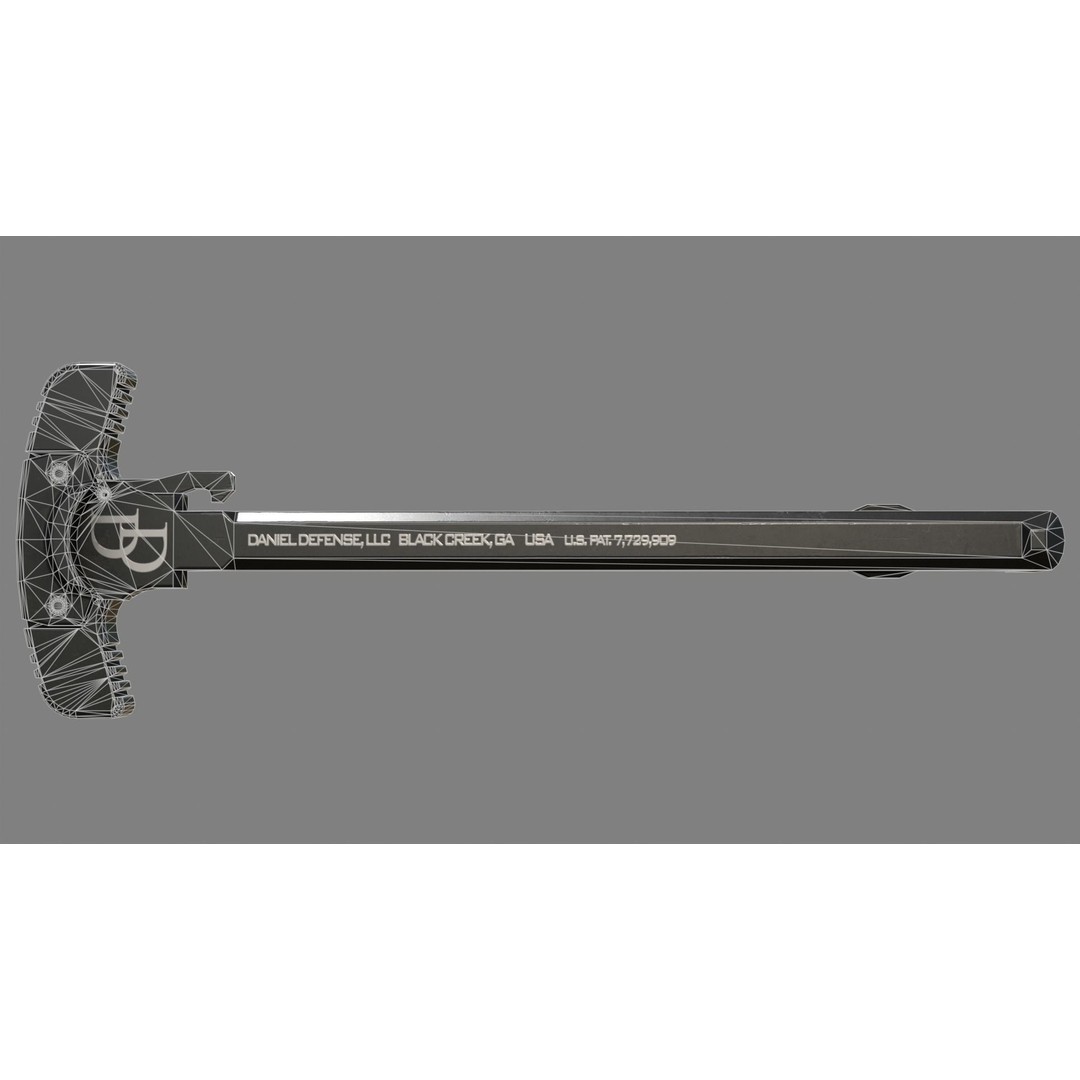 GRIP-N-RIP Charging Handle 3D Model – Low Poly Game Ready Replica, FBX - View 14