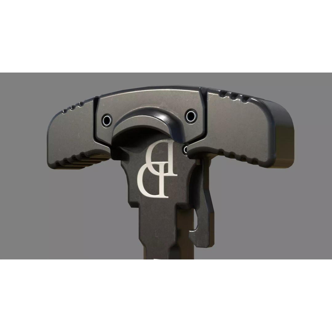 GRIP-N-RIP Charging Handle 3D Model – Low Poly Game Ready Replica, FBX - View 2