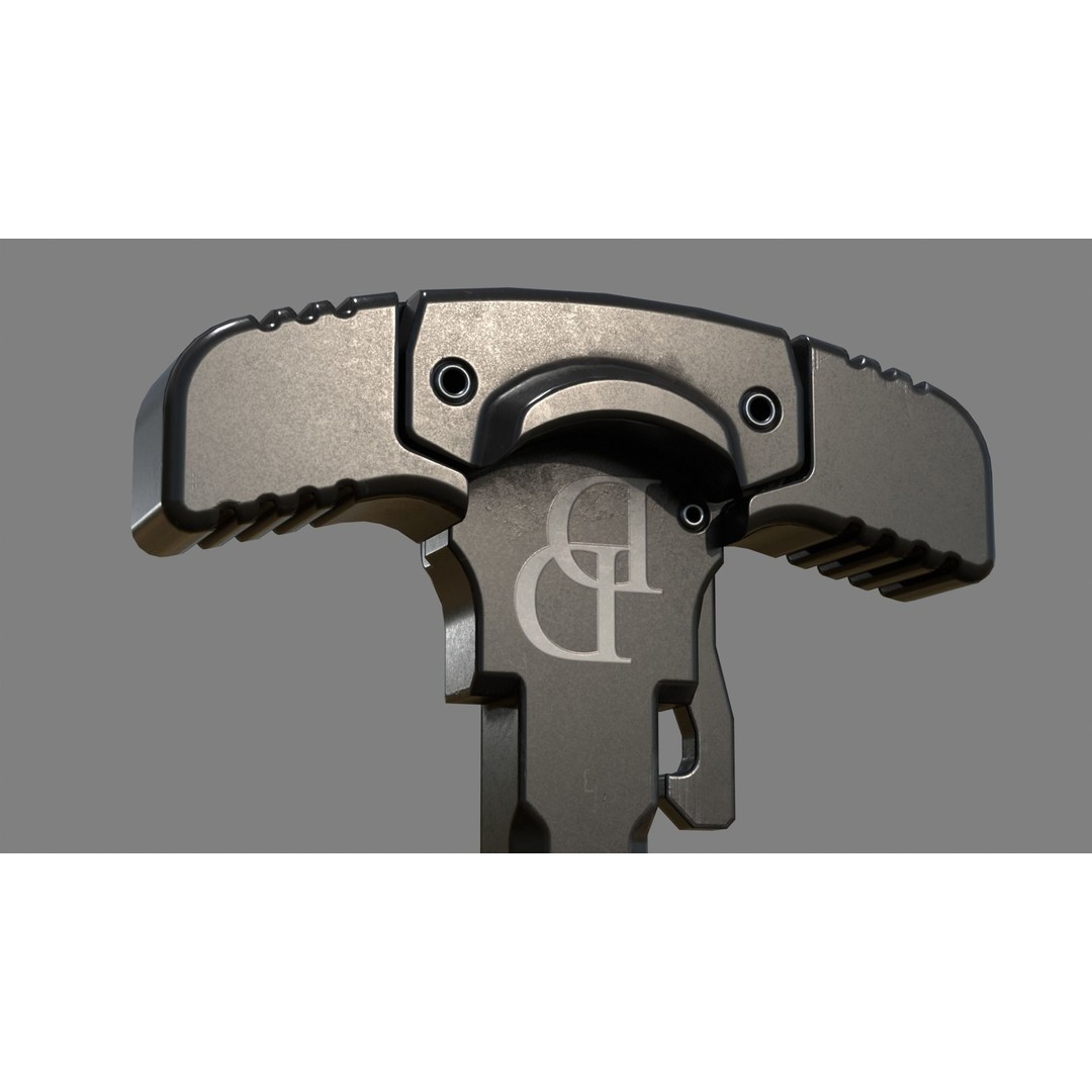 GRIP-N-RIP Charging Handle 3D Model – Low Poly Game Ready Replica, FBX - View 5