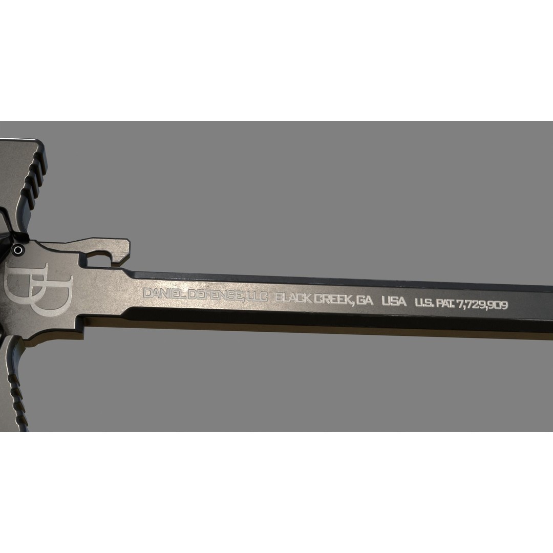 GRIP-N-RIP Charging Handle 3D Model – Low Poly Game Ready Replica, FBX - View 9
