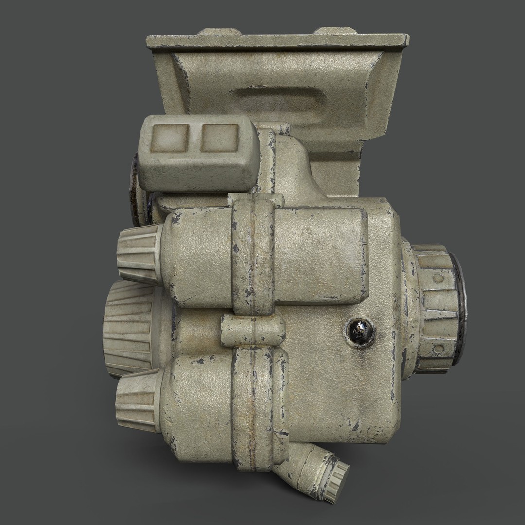 Night Vision Goggle 3D Model – Low Poly Tactical Asset, FBX, OBJ - View 6