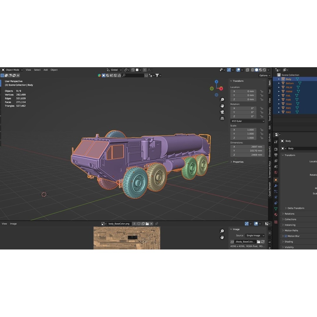 Oshkosh HEMTT A2 M977 Diesel Truck 3D Model – PBR Game Asset, FBX