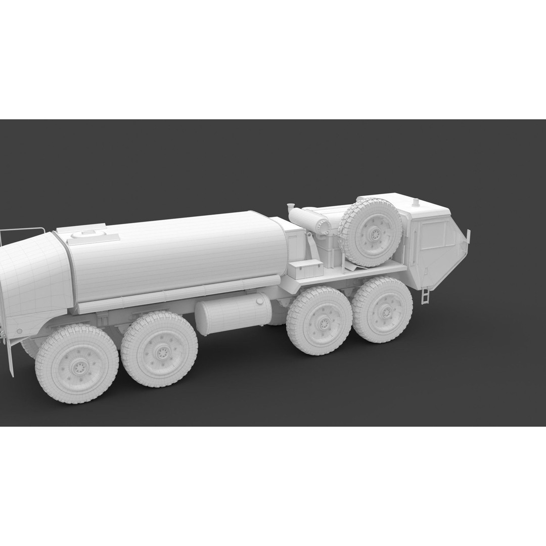 Oshkosh HEMTT A2 M977 Diesel Truck 3D Model – PBR Game Asset, FBX - View 12