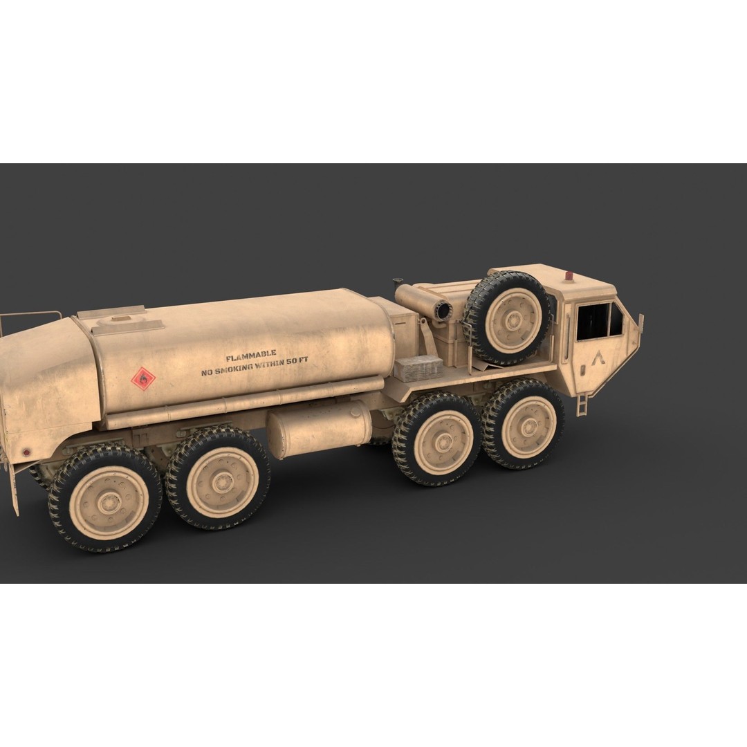 Oshkosh HEMTT A2 M977 Diesel Truck 3D Model – PBR Game Asset, FBX - View 13