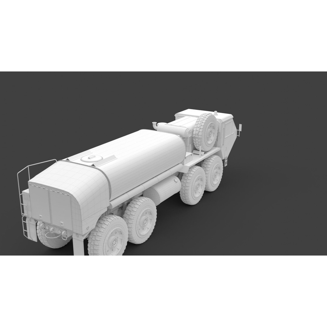 Oshkosh HEMTT A2 M977 Diesel Truck 3D Model – PBR Game Asset, FBX - View 14