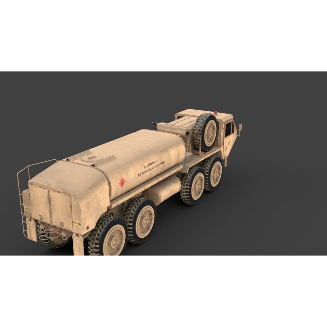 Oshkosh HEMTT A2 M977 Diesel Truck 3D Model – PBR Game Asset, FBX - View 15