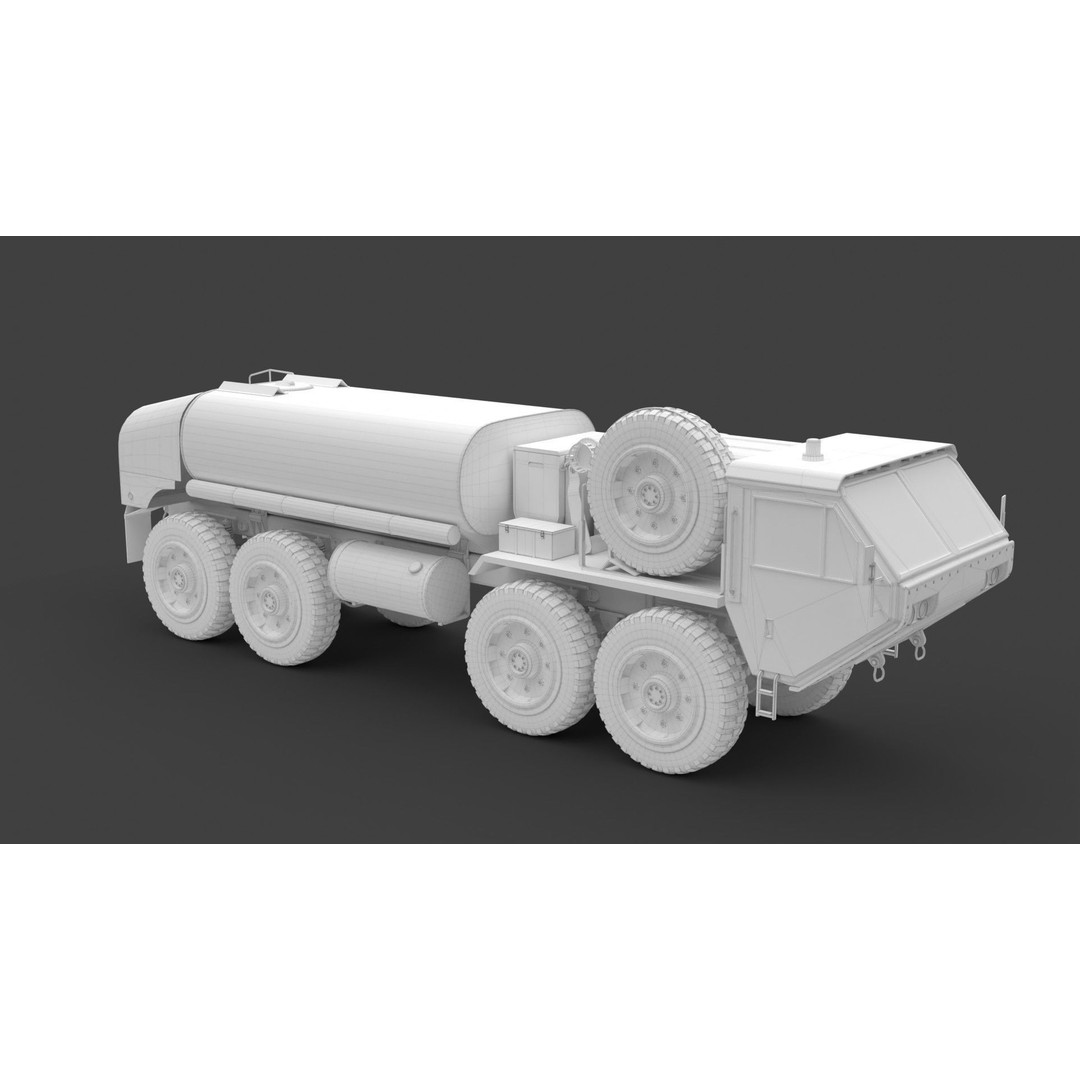 Oshkosh HEMTT A2 M977 Diesel Truck 3D Model – PBR Game Asset, FBX - View 8