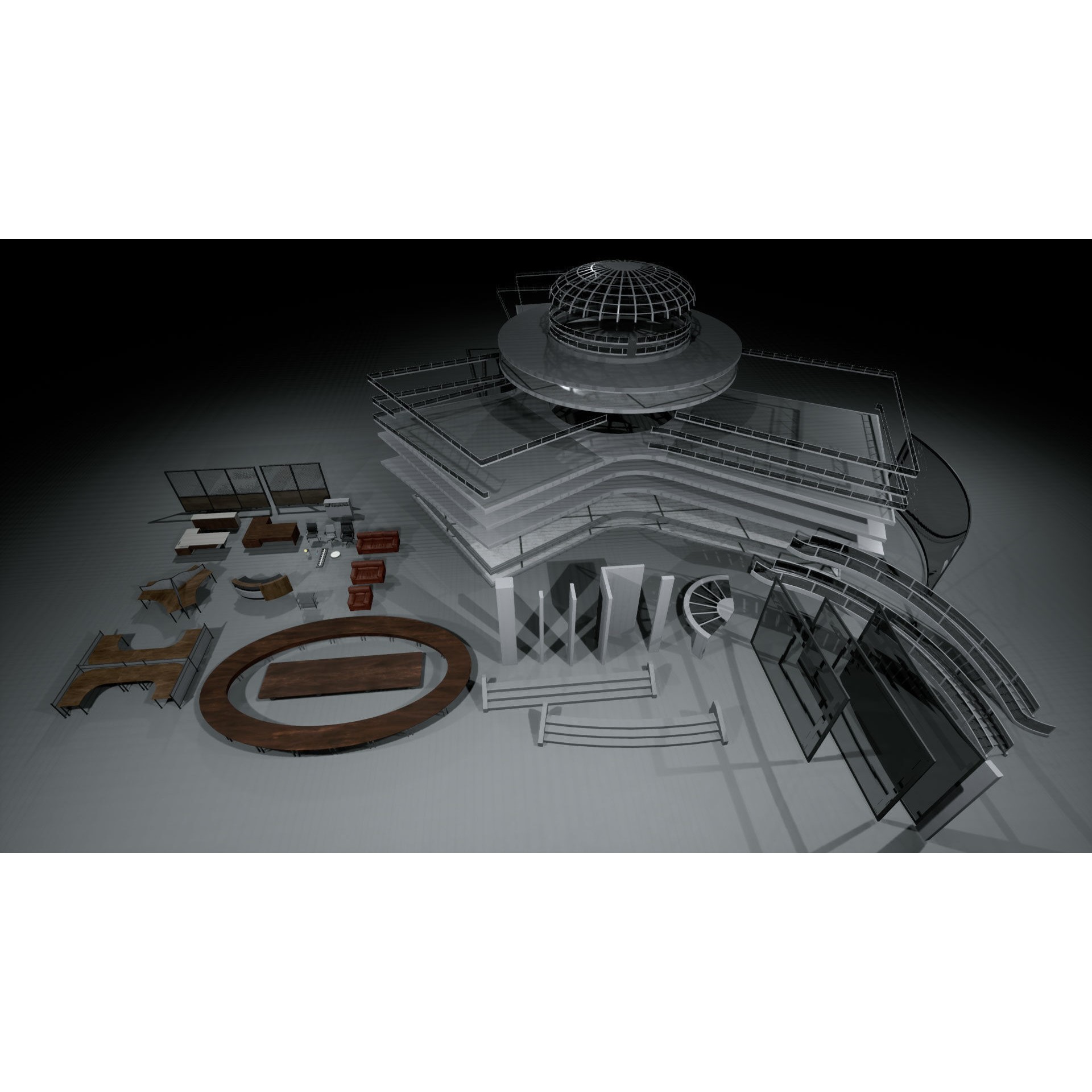 Research Center 02 - Low-Poly Game-Ready 3D Model