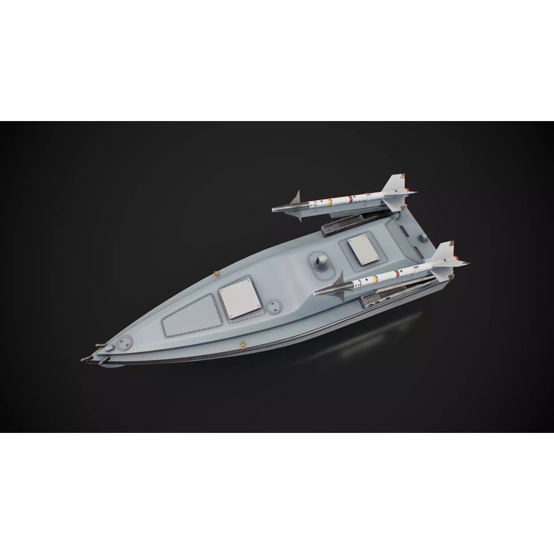 Magura V7 3D Model – Low Poly Game Ready Military Watercraft, FBX - View 3