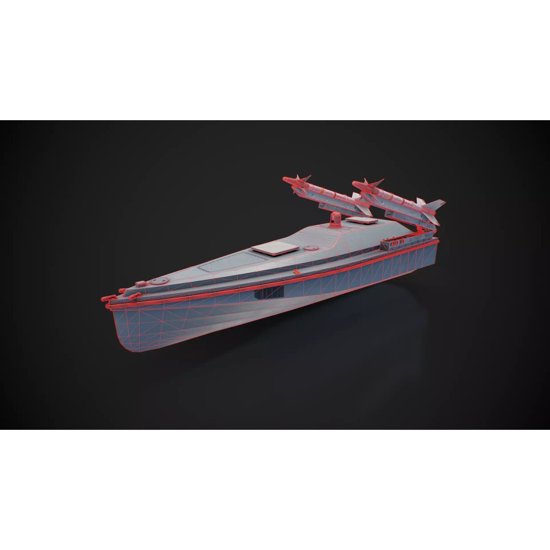 Magura V7 3D Model – Low Poly Game Ready Military Watercraft, FBX - View 5