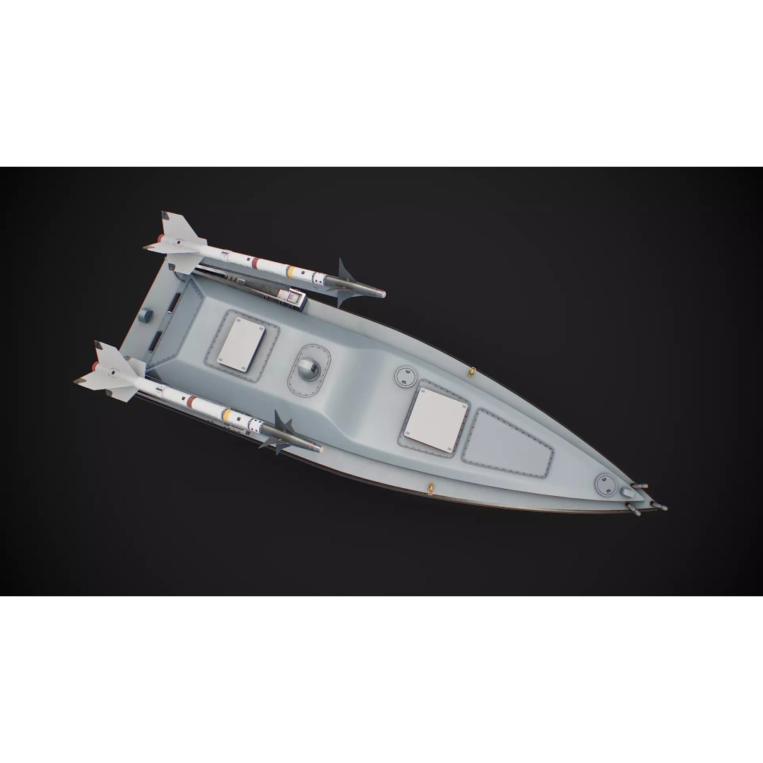 Magura V7 3D Model – Low Poly Game Ready Military Watercraft, FBX - View 6