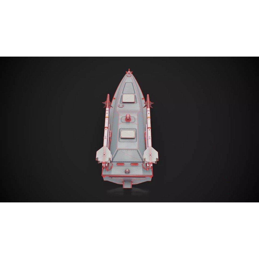 Magura V7 3D Model – Low Poly Game Ready Military Watercraft, FBX - View 8