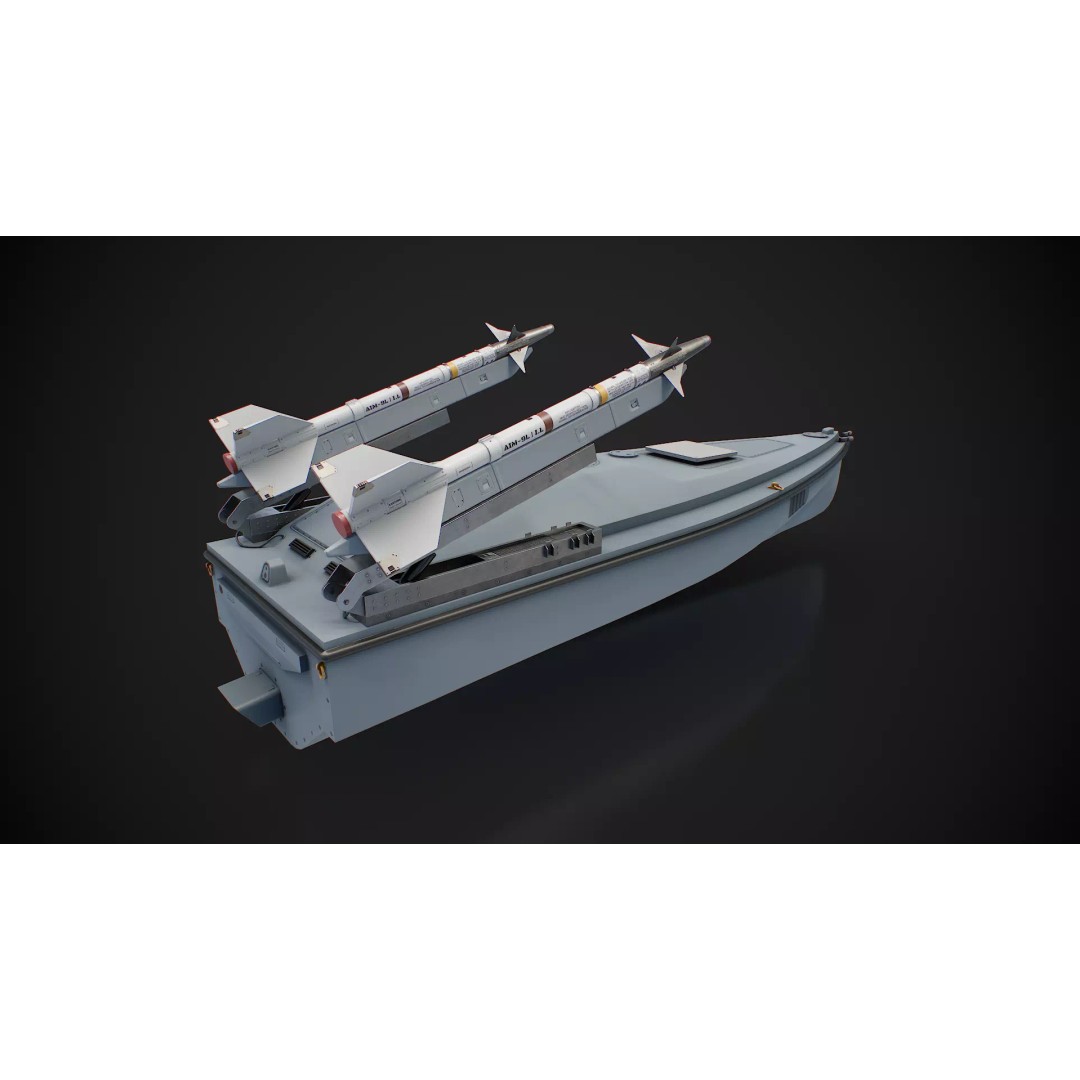 Magura V7 3D Model – Low Poly Game Ready Military Watercraft, FBX - View 9