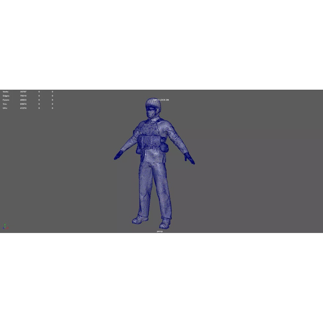 Ukrainian Soldier 3D Model – High Poly Character with PBR Textures, FBX - View 15