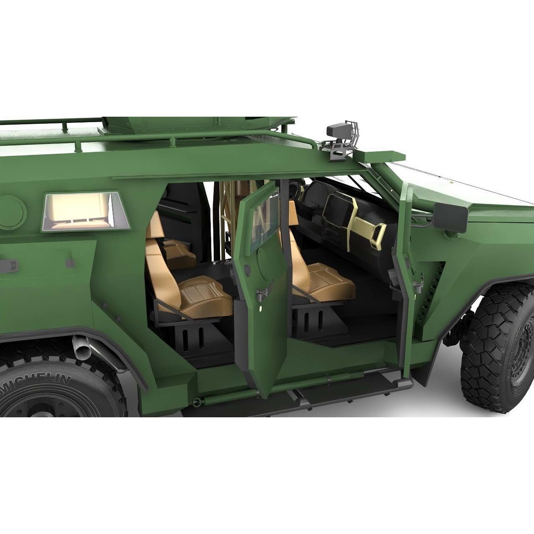 Apc Novator 3D Model – High Poly Military Vehicle, FBX, Game Ready - View 14